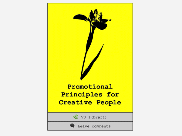 Promotional principles for creative people